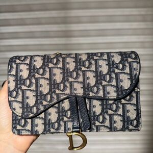 Dior Black and Cream Saddle Belt Bag